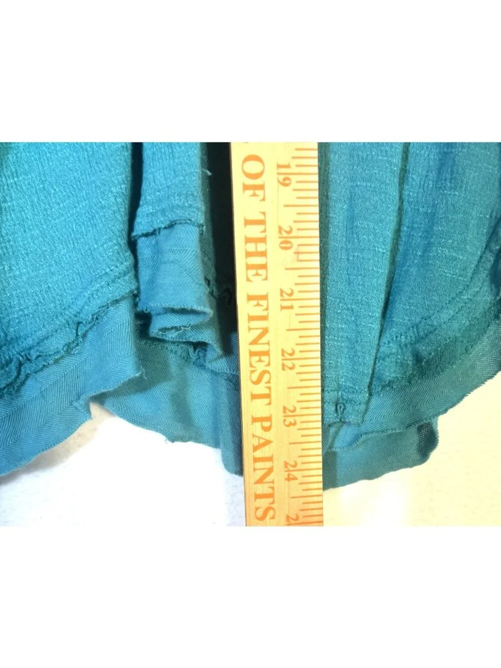 Free People Teal Aqua Blue Top Flutter Sleeve Gauze Frayed Ruffle Distressed XS
